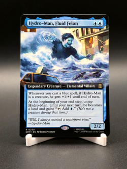 Hydro-Man, Fluid Felon MTG Marvel's Spider-Man Extended Art Rare Ext Art #250 - Image 1