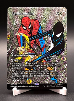Leyline Binding Magic The Gathering Marvel's Spider-Man Borderless Mythic #2 NM+ - Image 1