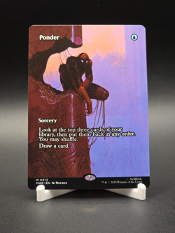 Ponder Magic The Gathering Spider-Man Mythic Rare Borderless #13 NM+ Sorcery - Image 1