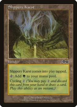 Slippery Karst [Urza's Saga] Magic MTG - Image 1