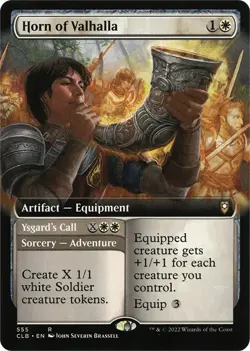 Foil - Horn of Valhalla (Extended Art) - 555 / NM / English MTG - Image 1