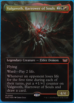 Valgavoth, Harrower of Souls (Borderless) FOIL Duskmourn Commander NM (502391) - Image 1