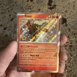 Entei 112/091 Pokemon TCG Sv: Paldean Fates Baby Shiny Rare 2024 NEAR MINT NM - Image 1