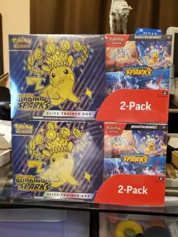 Pokemon Surging Sparks Costco 2 Pack (ETB & Booster Bundle) - Lot Of 2 - Image 1