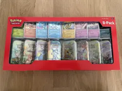 Pokemon TCG Prismatic Evolutions Costco 8 Pack Mini Tins Set + Promos New Sealed - Image 1