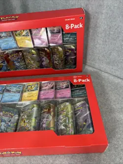 2x Pokemon Prismatic Evolutions 8 Mini Tins Display Costco Exclusive - Image 5
