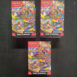 LOT OF 3 Pokemon TCG: Mega Evolution Factory Sealed Booster Bundle Box - Image 1