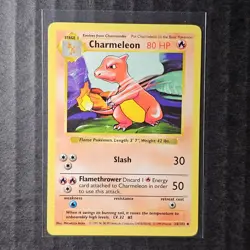 Charmeleon, Shadowless, Base Set, 24/102, LP, Pokemon, WOTC 1999, (6/6) - Image 1