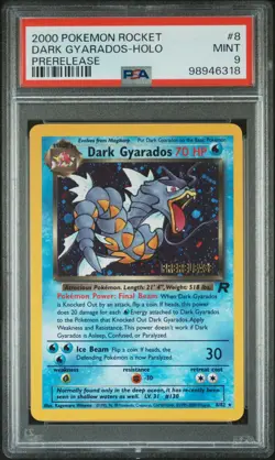 Dark Gyarados - PSA 9 Holo Prerelease Promo - 8/82 Team Rocket - Pokemon (318) - Image 1