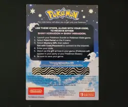Pokemon Scarlet And Violet Serial Codes Shiny Koraidon or Miraidon UNSCRATCHED! - Image 2
