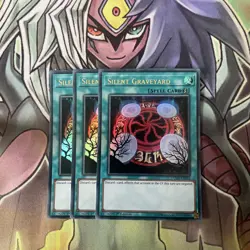 DUDE-EN042 x3 Silent Graveyard Ultra Rare Excellent Condition Yugioh - Image 1