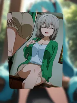 Tsuki Uzaki Uzaki-chan Wants to Hang Out! Anime Waifu Sexy Lewd Hentai Card - Image 1