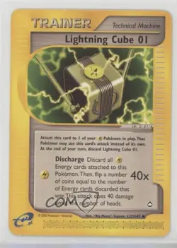 Lightning Cube 01 Pokemon e-Card Series Aquapolis #127 2002 - Image 1