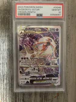 Deoxys VSTAR Crown Zenith Galarian Gallery Holo Card GG46/GG70 PSA 10 - Image 1