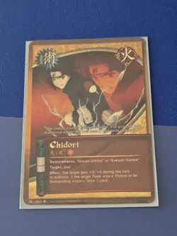 Naruto CCG Gold Foil Super Rare Chidori Card #us022, Mint Condition - Image 1