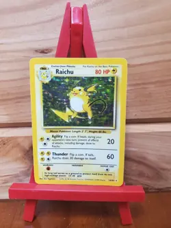Raichu 014/102 Base Set Holo WOTC Vintage Pokemon Card 1999 Near Mint NM - Image 1