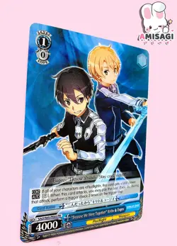 White Black - sword art online Kirito & Eugeo Sao / S65-PE03 Promo Card Manga - Image 2