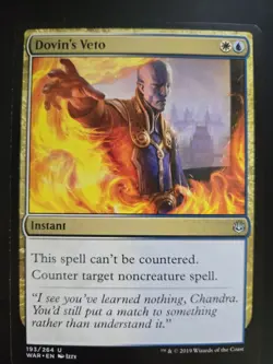 Dovin's Veto NM War of the Spark MTG FREE SHIPPING - Image 1