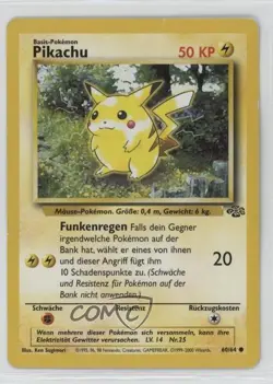 Pikachu German Pokemon Jungle #60 1999 - Image 1