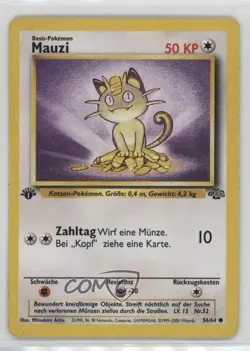 Meowth German 1st Ed. Pokemon Jungle #56 1999 - Image 1