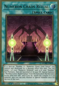 MGED-EN050 Numeron Chaos Ritual Premium Gold Rare Mixed Editions NM YuGiOh TCG - Image 1