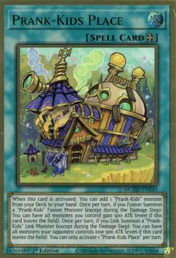 MGED-EN045 Prank-Kids Place Premium Gold Rare Unlmited Edition NM YuGiOh TCG - Image 1