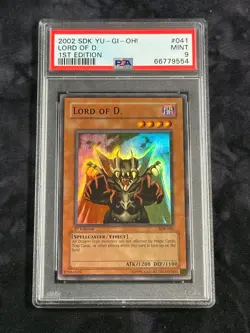 PSA 9 MINT LORD of D. SDK-041 Super Rare 1st Edition GLOSSY *9554 Yugioh - Image 1