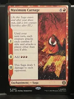 Maximum Carnage #83 NM/M MTG Spiderman Magic Card Red Rare - Image 1