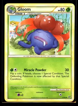 2010 HeartGold & SoulSilver - Undaunted Gloom #27 Non Holo Pokemon Card - Image 1