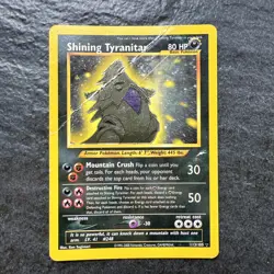 Pokemon TCG Shining Tyranitar Neo Destiny Holo Card 113/105 Unlimited Shiny Rare - Image 1