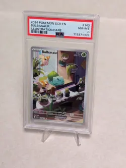 Bulbasaur 143/142 Sv07: Stellar Crown Holo PSA 8 Pokemon Card - Image 1