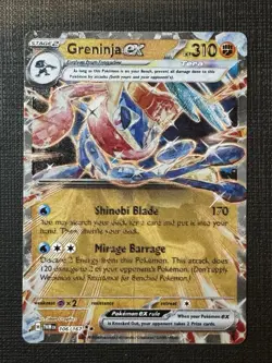 Pokemon TCG Greninja EX Holo Card Twilight Masquerade 106/167 Metal Card NM - Image 1