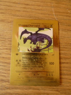 Shining Charizard Gold Foil Textured Display Pokemon Card NM/M - Image 1