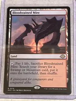 Bloodstained Mire Modern Horizons 3 Regular Card NM Condition - Image 1