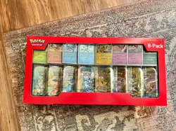 Pokemon TCG - Prismatic Evolutions 8 Mini-Tins w Promo Cards - Costco Exclusive - Image 1