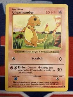 Pokemon Base Set Shadowless Charmander & Charmeleon, Unlimited Charizard Holo - Image 2
