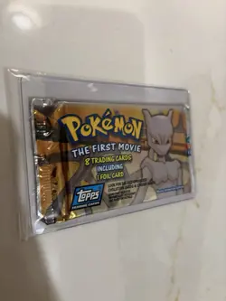 1999 Pokemon The First Movie Topps Booster Pack Mewtwo Art - Sealed Vintage - Image 3