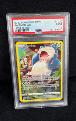 Pokemon Snorlax Full Art Holo 2022 Lost Origin Trainer Gallery #TG10 PSA 9 MINT - Image 2