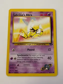 Sabrina's Abra 93/132 Pokemon Gym Challenge Unlimited Non Holo NM/MINT box-S4 - Image 1