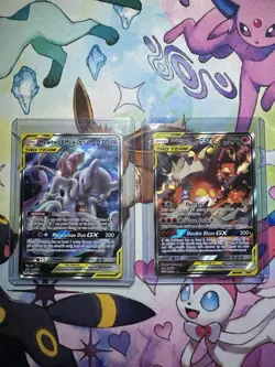 Pokemon TCG Mewtwo & Mew GX Tag Team SM191 & Reshiram & Charizard Gx Sm201 BONUS - Image 1