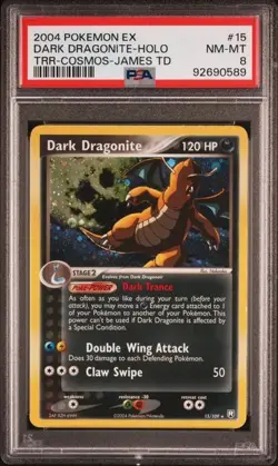 Pokemon PSA 8 Dark Dragonite #15 Holo Ex Team Rocket Returns 2004 English - Image 2