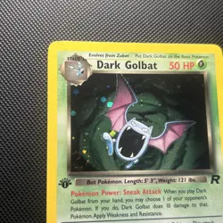 Pokemon Dark Golbat 1st Edition Holo WOTC 2000 Team Rocket 7/82 NM/Mint SWIRL - Image 1