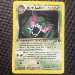 Pokemon Dark Golbat 1st Edition Holo WOTC 2000 Team Rocket 7/82 NM/Mint SWIRL - Image 2