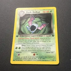 Pokemon Dark Golbat 1st Edition Holo WOTC 2000 Team Rocket 7/82 NM/Mint SWIRL - Image 4