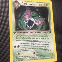Pokemon Dark Golbat 1st Edition Holo WOTC 2000 Team Rocket 7/82 NM/Mint SWIRL - Image 5