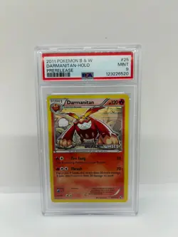Pokemon - Darmanitan - 25/114 Black and White Prerelease Stamped Holo - PSA 9 MT - Image 1