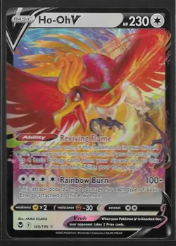 Ho-Oh V 140/195 Silver Tempest Ultra Rare Holo Pokemon 2022 NM - Image 1