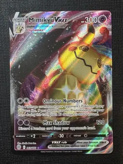 Pokemon TCG Mimikyu VMAX Holo Ultra Rare 069/172 Brilliant Stars NM Condition - Image 1