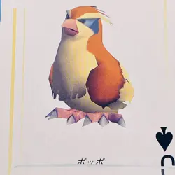 Pokemon Playing Card Pidgey J Spade Jack Yellow Version 1998 Nintendo Japan - Image 2