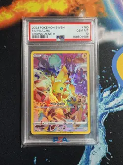 PSA 10 Pikachu 160/159 Pokemon Crown Zenith Full Art Holo Graded Card gem mint - Image 1